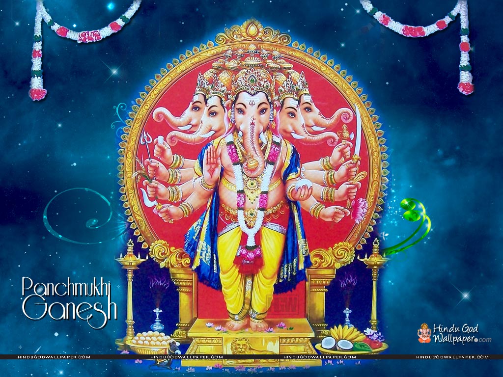 Lord Panchmukhi Ganesha Wallpaper Download