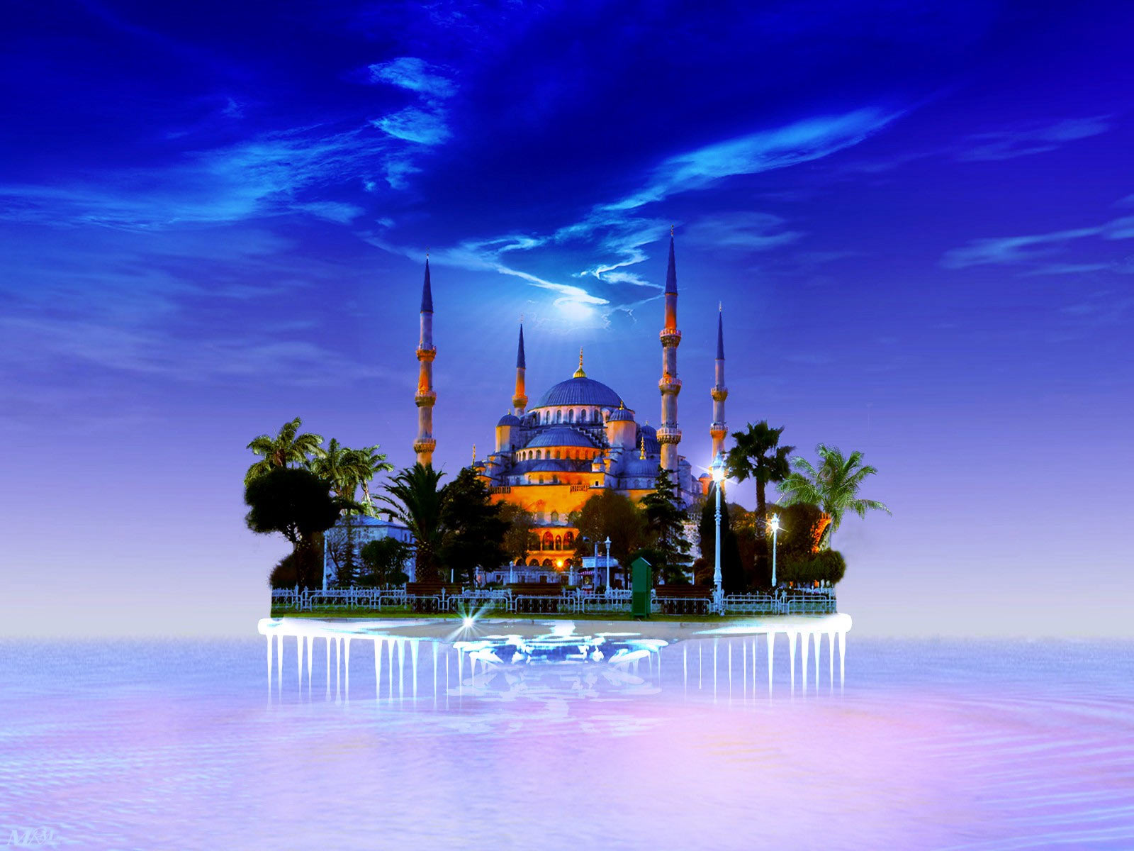 Blue Mosque Wallpaper Free Download
